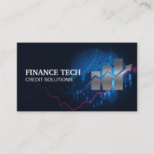 Credit Union   Fin Tech Logo Business Card