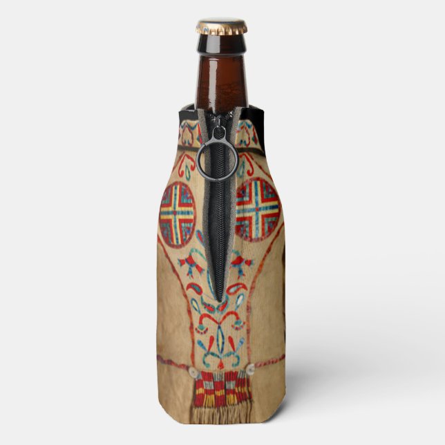 "Cree Métis coat (back) , 1874. Red River" Bottle Cooler (Bottle Back)