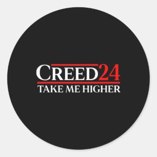 Creed 24 Take Me Higher Flag Usa America  Classic Round Sticker