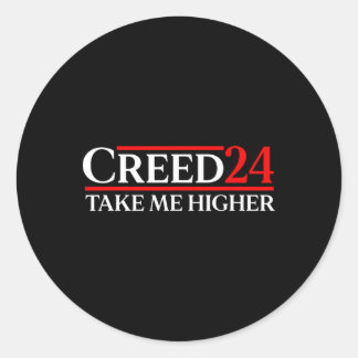 Creed 24 Take Me Higher Flag Usa America  Classic Round Sticker