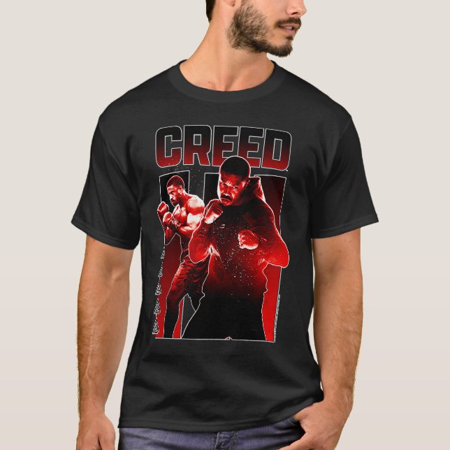 Creed 3 Adonis Creed Level Up Red Split Panel Post T-Shirt (Front)