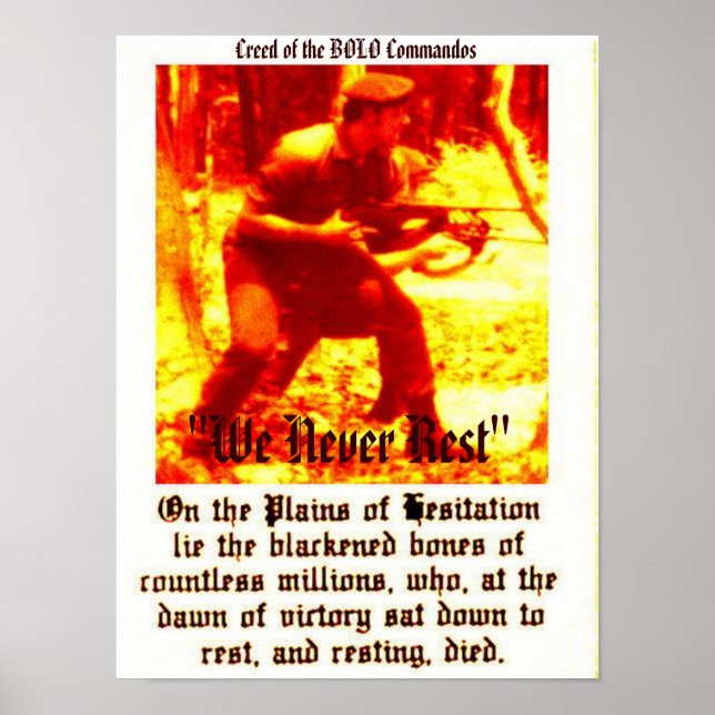 Creed of the BOLO Commandos ! Poster (Front)