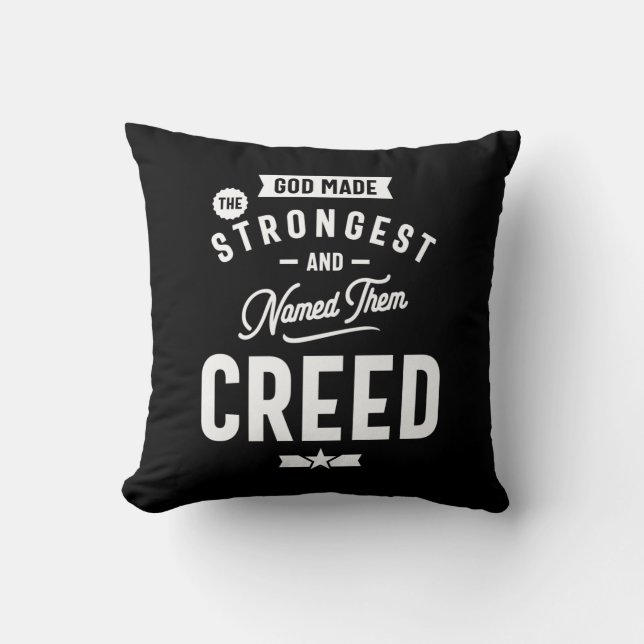 Creed Personalised Name Birthday Gift Cushion (Front)