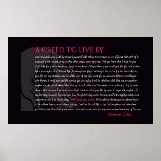 Creed to Live By Poster (Front)