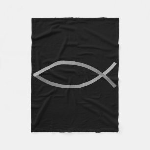 Creed With Style Jesus Fish Christian Symbol  Fleece Blanket