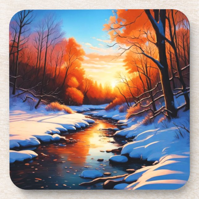 Creek Bank Design Coaster (Front)