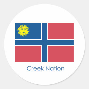 Creek Nation Flag Classic Round Sticker