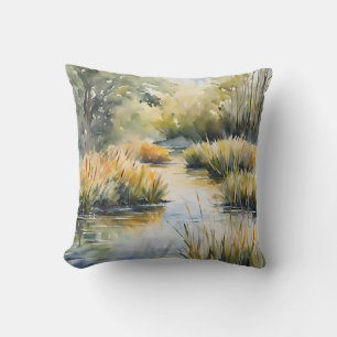 Creek Reeds Waterscape Cushion