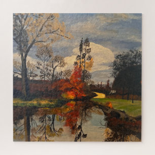 Creek Side in Autumn, Original by Gary Poling Jigsaw Puzzle