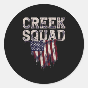 Creek Squad Patriotic Classic Round Sticker