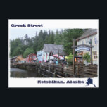Creek Street in Ketchikan Alaska Travel Souvenir Postcard<br><div class="desc">Creek Street in Ketchikan Alaska Travel Souvenir ©riverme*2013/08/19.</div>