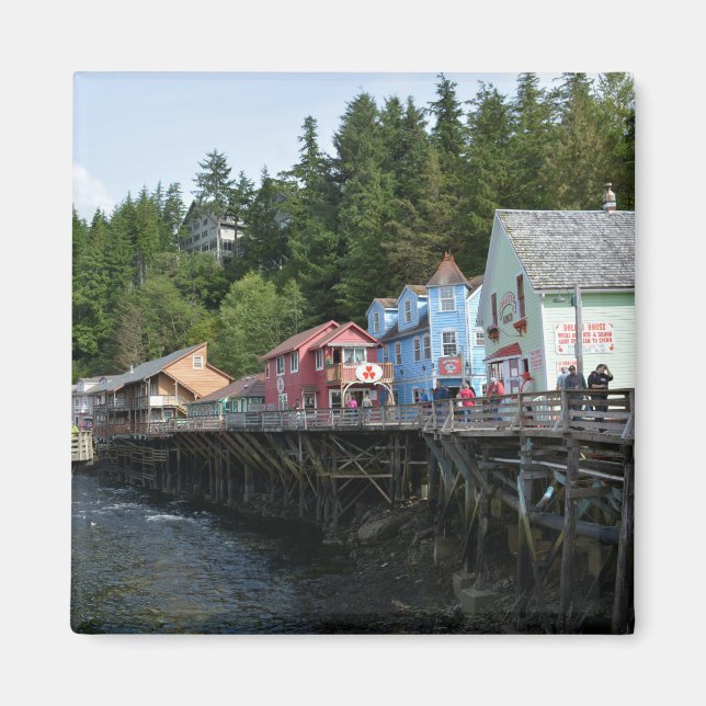 Creek Street in Ketchikan Magnet (Front)
