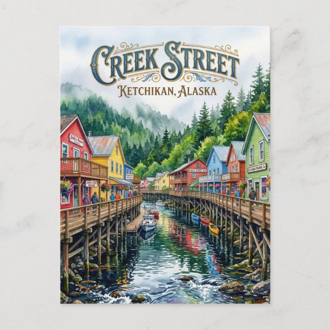 Creek Street USA Postcard (Front)