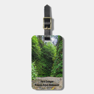 Creek Trail Winds Into Green Walls of Fern Canyon Luggage Tag