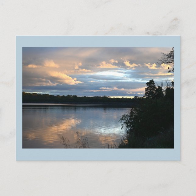 Creek Waterscape Sunset Postcard (Front)