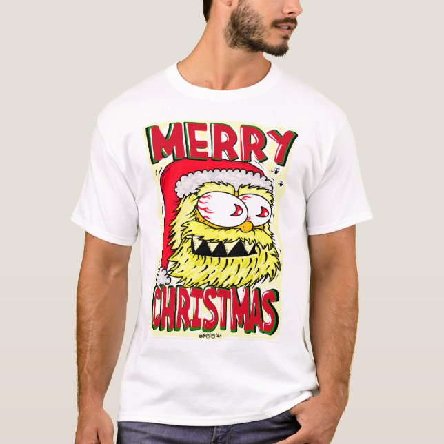 Creekrat Cartoon Studios Christmas Art T-Shirt (Front)
