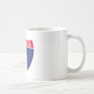 Creekrat Cartoon Studios Surf Topanga Sign Art Coffee Mug