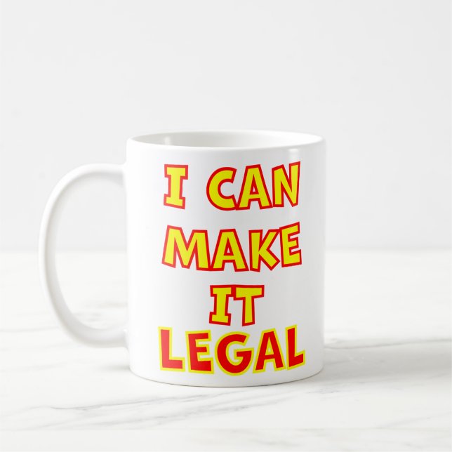 Creekrat Cartoons Fun Lawyer Attorney Legal Mug (Left)