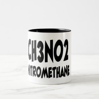 Creekrat Cartoons Nitromethane CH3NO2 Two-Tone Coffee Mug