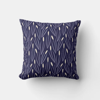 Creekside Cattail Pillows | Navy & Cream