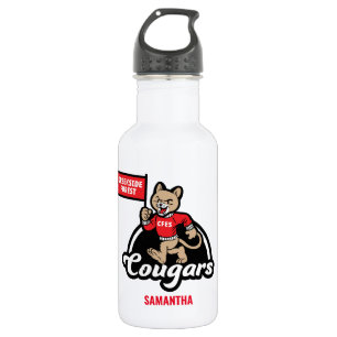 Creekside Forest Elementary Cougar Mascot 532 Ml Water Bottle