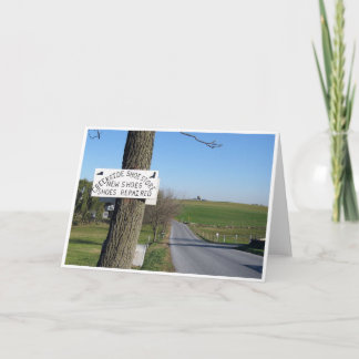 Creekside Shoe Store Sign Card