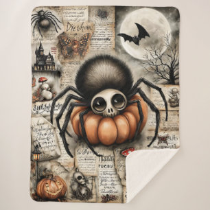 Creep & Curiosity – The Pumpkin Perch Sherpa Blanket