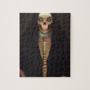 Creep Horror Nun Lady Skull Skeleton Jigsaw Puzzle