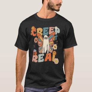 Creep It Real Butterfly Ghost Halloween Sweating G T-Shirt