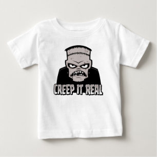 Creep It Real Classic Horror Frankenstein Design Baby T-Shirt