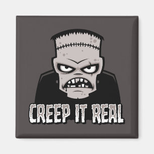 Creep It Real Classic Horror Frankenstein Design Magnet