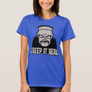 Creep It Real Classic Horror Frankenstein Design T-Shirt