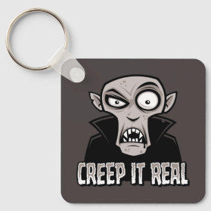 Creep It Real Classic Horror Vampire Design Key Ring