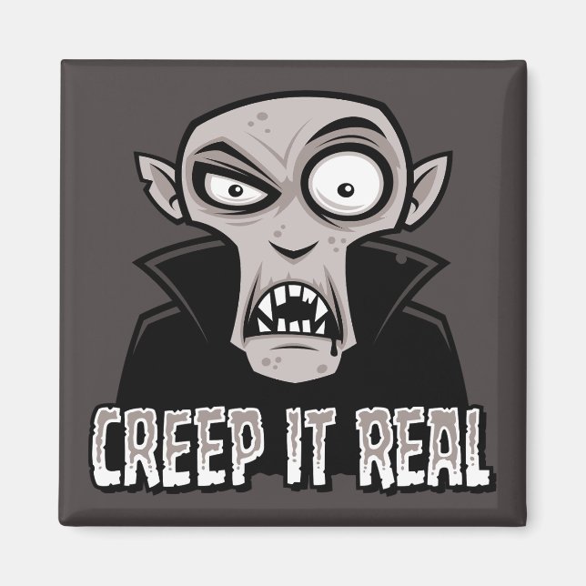 Creep It Real Classic Horror Vampire Design Magnet (Front)