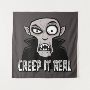 Creep It Real Classic Horror Vampire Design Tapestry