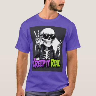 Creep It Real – Cool Skeleton Halloween T-Shirt