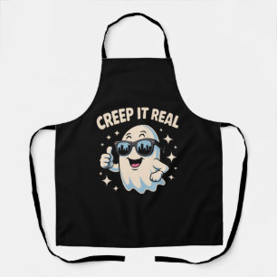 Creep It Real, Cute Halloween Ghost Apron