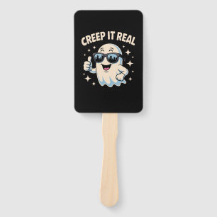 Creep It Real, Cute Halloween Ghost Hand Fan