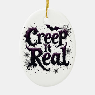 Creep It Real - Edgy Halloween Vibes Ceramic Tree Decoration