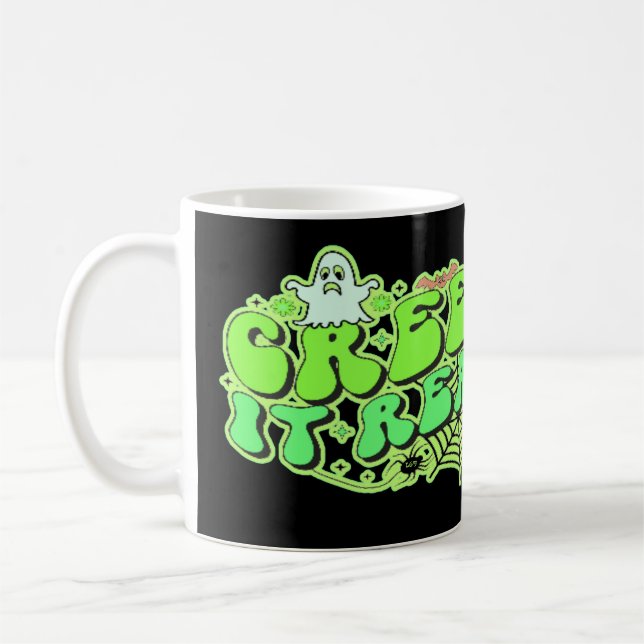 CREEP IT REAL  funny halloween  Coffee Mug (Left)