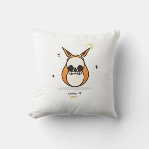 Creep It Real Funny Halloween Fox Skull Mask Cushion