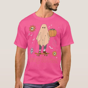 Creep It Real Ghost Boy Retro Halloween Skateboard T-Shirt