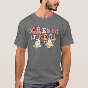 Creep It Real Ghost Boy Skater Retro Vintage Hallo T-Shirt