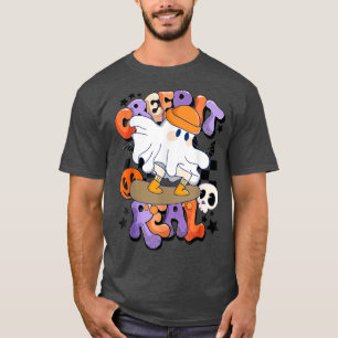 Creep It Real Ghost Boy Vintage Retro Halloween Fa T-Shirt