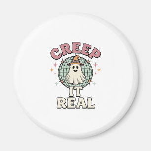 Creep It Real Ghost Disco Halloween Shirt Design_1 Magnet