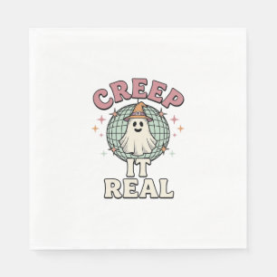 Creep It Real Ghost Disco Halloween Shirt Design_1 Napkin