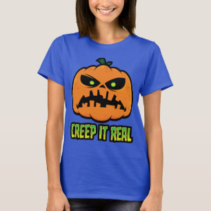 Creep It Real Grumpy Halloween Pumpkin T-Shirt