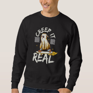 Creep It Real Halloween Creepin Ghost Boy Girl Ska Sweatshirt