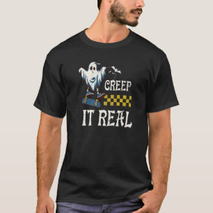 Creep It Real Halloween Creepin Ghost Boy Girl Ska T-Shirt
