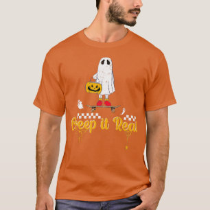 Creep It Real Halloween Creepin Ghost Boy Girl Ska T-Shirt